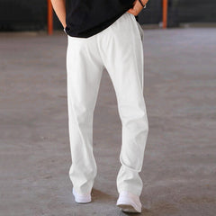 Men’s Sports Casual Loose Straight Drawstring Pants