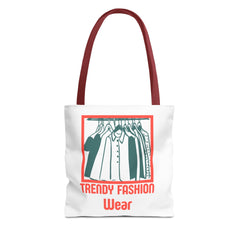 Trendy Fashion Wear Tote Bag – Retro Clothing Illustration All-Over Print