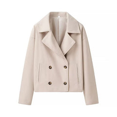 Women’s Autumn Winter Double-Breasted Wool Coat