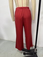 Women’s Autumn Satin Wide-Leg Drawstring Pants