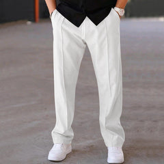 Men’s Sports Casual Loose Straight Drawstring Pants