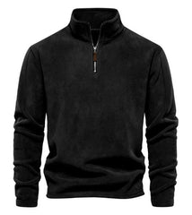 Men’s Stand-Collar Zippered Fleece Sweatshirt