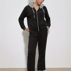 Comfy  Chic Plus Size Hoodie Set Activewear