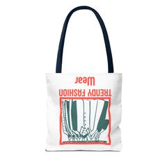 Trendy Fashion Wear Tote Bag – Retro Clothing Illustration All-Over Print