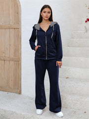 Comfy  Chic Plus Size Hoodie Set Activewear