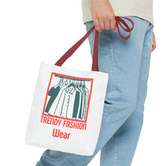 Trendy Fashion Wear Tote Bag – Retro Clothing Illustration All-Over Print