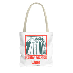 Trendy Fashion Wear Tote Bag – Retro Clothing Illustration All-Over Print