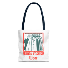 Trendy Fashion Wear Tote Bag – Retro Clothing Illustration All-Over Print