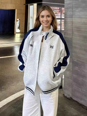 Zip Up Color Block Jacket