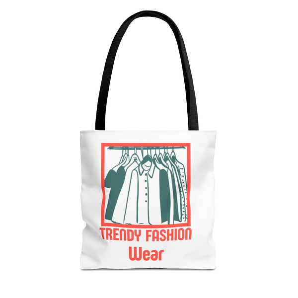 Trendy Fashion Wear Tote Bag – Retro Clothing Illustration All-Over Print