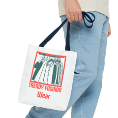 Trendy Fashion Wear Tote Bag – Retro Clothing Illustration All-Over Print