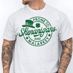 Prone To Shenanigans and Malarkey Sweatshirt, St. Patrick's Day Shirt, Shamrock Sweatshirt Bright Shirt 681873