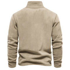 Men’s Stand-Collar Zippered Fleece Sweatshirt