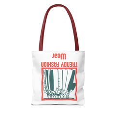 Trendy Fashion Wear Tote Bag – Retro Clothing Illustration All-Over Print