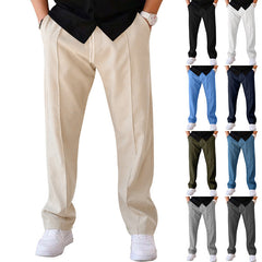 Men’s Sports Casual Loose Straight Drawstring Pants