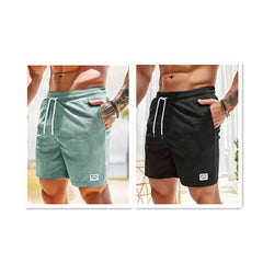 Men’s Summer Corduroy Lace-Up Drawstring Shorts