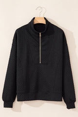 Saige Half Zipper Collared Sweatshirt