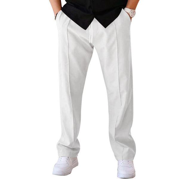 Men’s Sports Casual Loose Straight Drawstring Pants