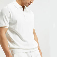 Men’s Short Sleeve Zipper Polo Shirt