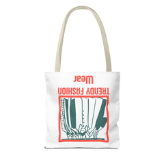 Trendy Fashion Wear Tote Bag – Retro Clothing Illustration All-Over Print