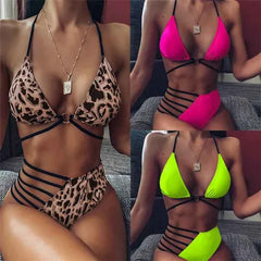 Leopard Print Custom Bikini Swimwear