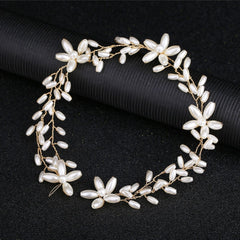 Handmade pearl twisted bead headwear