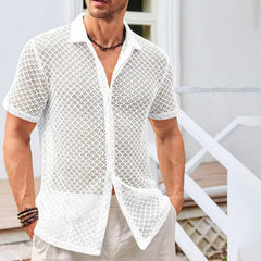 Men’s Summer Mesh Short Sleeve Shirt