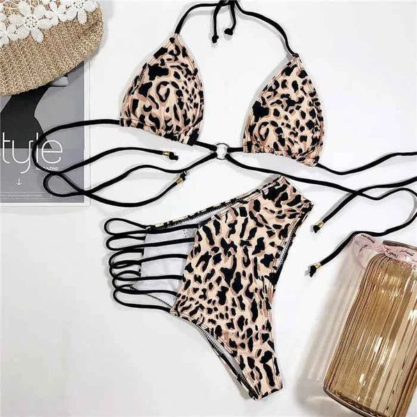 Leopard Print Custom Bikini Swimwear