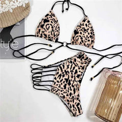 Leopard Print Custom Bikini Swimwear