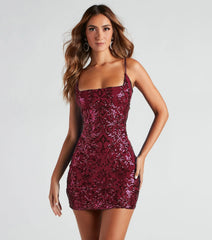 Women’s Summer Sequined Slim Mini Dress with Suspenders