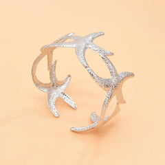 Golden Alloy Starfish Arm Bracelet – Summer Beach Cuff