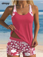 Circyy Women Floral Bikini Set Summer Swimwear