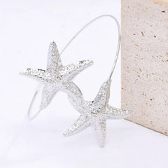 Golden Alloy Starfish Arm Bracelet – Summer Beach Cuff