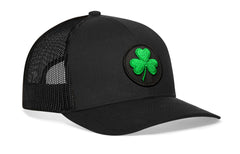 Shamrock Trucker Hat  |  Black St Patrick's Day Snapback