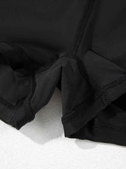 High Waisted Drawstring Swim Shorts