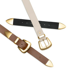 Double Buckle Western Waist Belt for Women