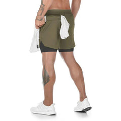 Mandotos Camo 2-in-1 Quick-Dry Running Shorts – Men