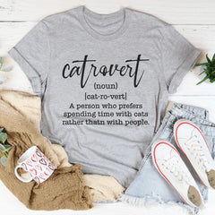Catrovert A Person Who Prefers Spending Time Tee