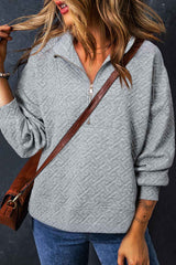 Saige Half Zipper Collared Sweatshirt