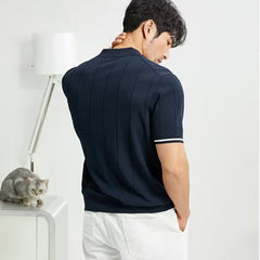 Men’s Short Sleeve Zipper Polo Shirt