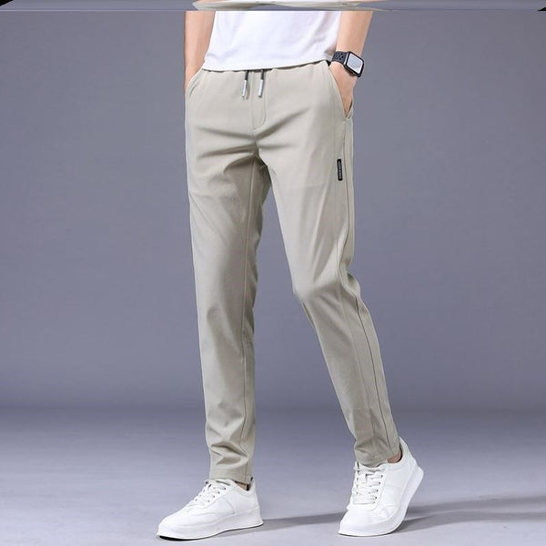 Men’s Korean Style Drawstring Loose Straight Pants