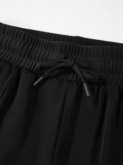 High Waisted Drawstring Swim Shorts