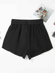 High Waisted Drawstring Swim Shorts