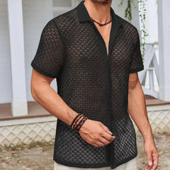 Men’s Summer Mesh Short Sleeve Shirt