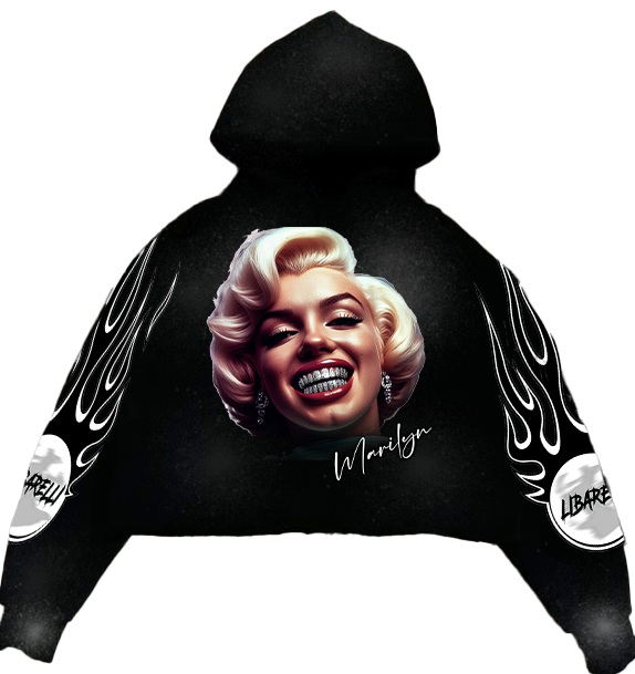 Marilyn Monroe Cropped Hoodie