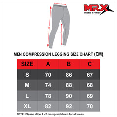 MRX Men’s Compression Base Layer Trousers – Black & Gray