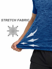 Men’s Medium Blue Quick-Dry Workout T-Shirt