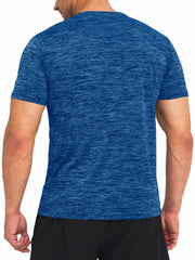 Men’s Medium Blue Quick-Dry Workout T-Shirt
