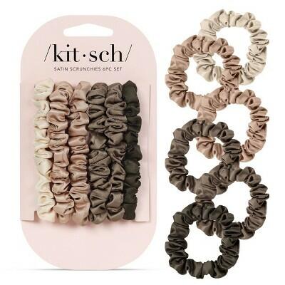 Kitsch Skinny Satin Scrunchies 6-Pack