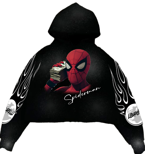 Spider Man Cropped Hoodie